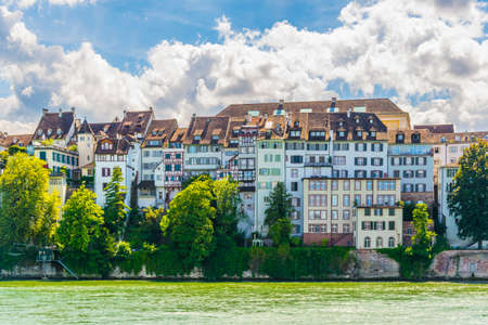 Riverside of Rhine in Basel, Switzerland