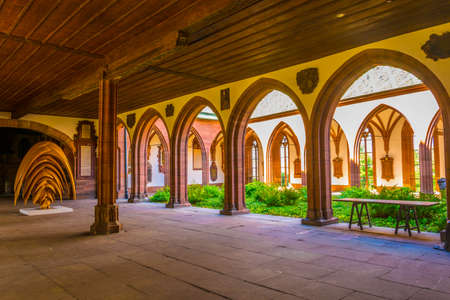 Inner courtyard of the Basler munster church in Switzerlandのeditorial素材