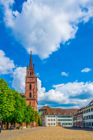 Basler munster in Basel, Switzerlandの写真素材