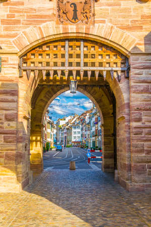 Spalentor in the swiss city baselの写真素材