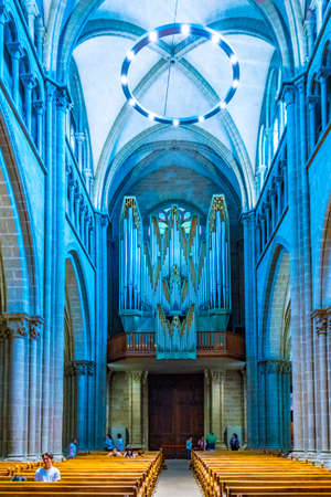 GENEVA, SWITZERLAND, JULY 21, 2017: Interior ot the cathedral of Saint Pierre in Geneva, Switzerlandのeditorial素材