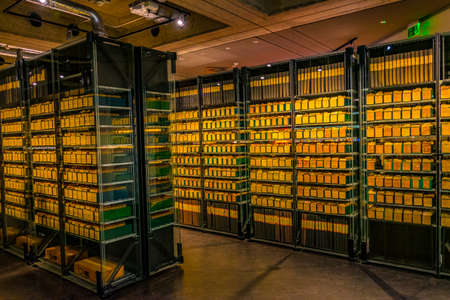 GENEVA, SWITZERLAND, JULY 20, 2017: Interior of the International Red Cross museum in Geneva, Switzerlandのeditorial素材