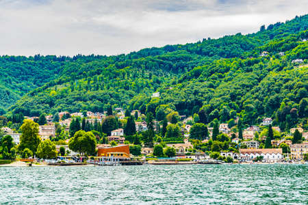 STRESA, ITALY, JULY 27, 2017: Cityscape of Stresa, Italyのeditorial素材