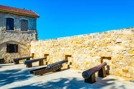 Courtyard of the Larnaca castle on cyprusのeditorial素材