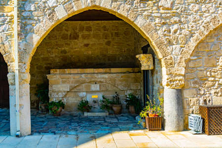 Courtyard of the Larnaca castle on cyprusのeditorial素材