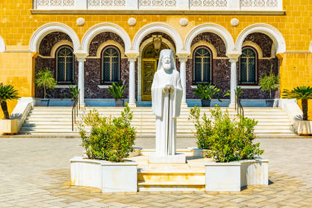 Statue of archbishop Makarios - the first president of Cyprus, Nicosiaのeditorial素材