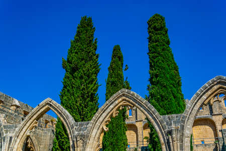 Bellapais abbey at Beylerbeyi village in Northern Cyprusの写真素材