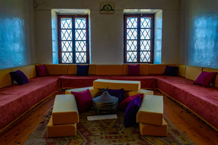 LARNACA, CYPRUS, AUGUST 15, 2017: Interior of Larnaca castle on Cyprusのeditorial素材