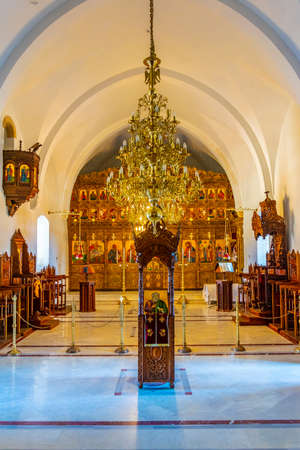 DIPKARPAZ, CYPRUS, AUGUST 27, 2017: Interior of the Monastery of Apostolos Andreas on Cyprusのeditorial素材