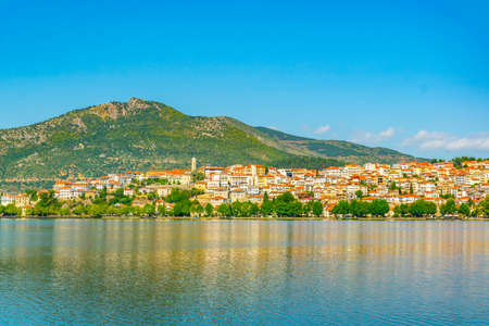 Waterfront of Kastoria, Greeceの写真素材