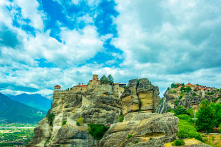 Monasteries of Varlaam and great meteor monastery at Meteora, Greece