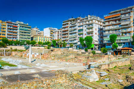 THESSALONIKI, GREECE, SEPTEMBER 8, 2017: View of ancient Agora in Thessaloniki, Greeceのeditorial素材