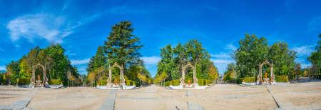 Plaza de las Fuentes de los Dioses  at la Granja de San Ildefonso palace in Spain