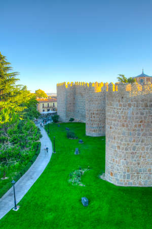 Fortification of spanish town Avilaのeditorial素材