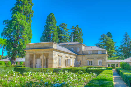 Casita del principe situated near Royal Seat of San Lorenzo de El Escorial near Madrid, Spainのeditorial素材