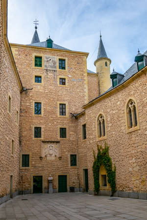 Inner courtyard of Alcazar de Segovia in Spain