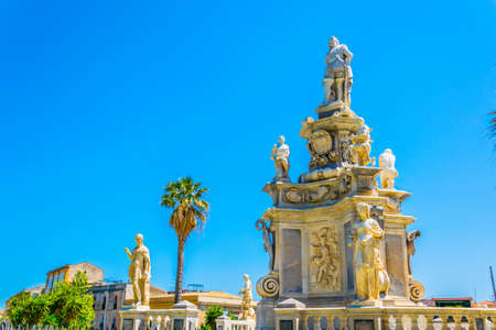 Teatro Marmoreo in Palermo, Sicily, Italyの写真素材