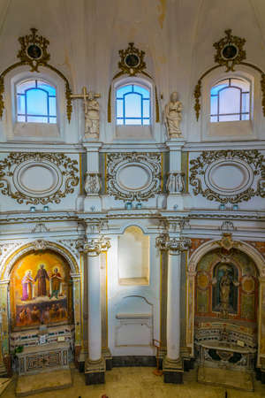 NOTO, ITALY, APRIL 25, 2017: Interior of the chiesa di Santa Chiara in Noto, Sicily, Italyのeditorial素材