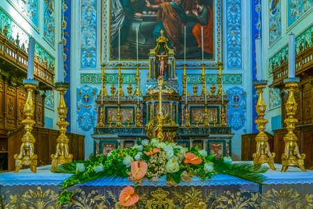 MODICA, ITALY, APRIL 26, 2017: Interior of the chiesa di Santa Maria di Betlem in Modica, Sicily, Italyのeditorial素材