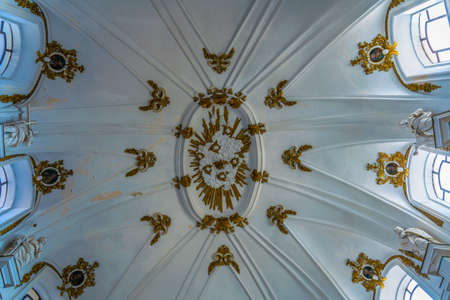 NOTO, ITALY, APRIL 25, 2017: Interior of the chiesa di Santa Chiara in Noto, Sicily, Italyのeditorial素材