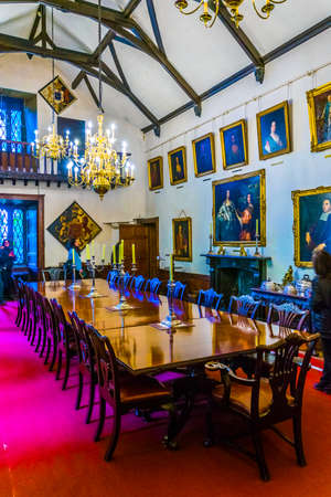 MALAHIDE, IRELAND, MAY 11, 2017: Interior of the Malahide castle, irelandのeditorial素材