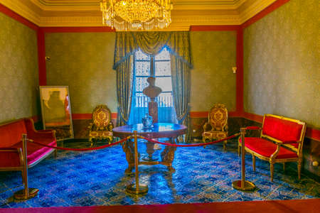 NOTO, ITALY, APRIL 25, 2017: Interior of the palazzo Nicolaci in Noto, Sicily, Italyのeditorial素材