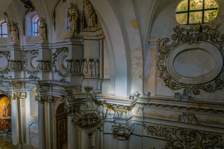 NOTO, ITALY, APRIL 25, 2017: Interior of the chiesa di Santa Chiara in Noto, Sicily, Italyのeditorial素材
