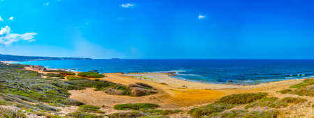 Famous golden beach situated at the end of Karpaz peninsula on Cyprusの写真素材