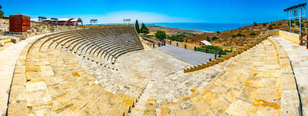Roman theatre in the ancient Kourion site on Cyprusの写真素材
