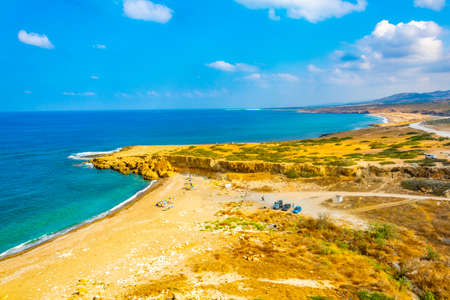 Ragged coast of Akamas peninsula on Cyprusの写真素材
