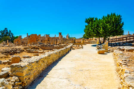 Ruins at compound of the temple of Apollo Hylates on Cyprus