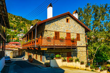Pedoulas village on Cyprusの写真素材