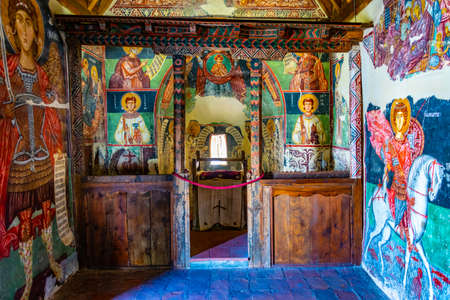 PEDOULAS, CYPRUS, AUGUST 22, 2017: Interior of church of Archangel Michael in Pedoulas village on...