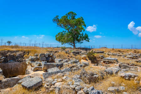 ancient ruins of Necropolis of Salamis near Famagusta, Cyprusの写真素材