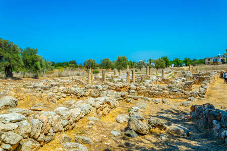 Ruins of Basilica Agia Triada on Karpaz peninsula, Cyprusの写真素材