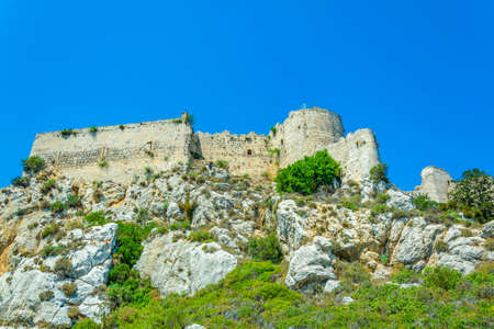 Ruins of Kantara castle in the northern Cyprusの写真素材
