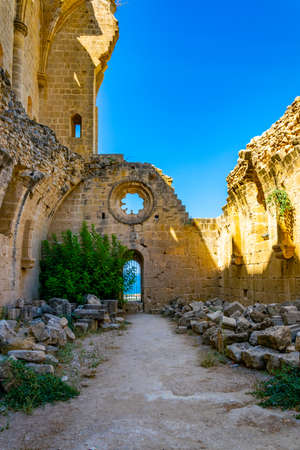 Bellapais abbey at Beylerbeyi village in Northern Cyprusの写真素材