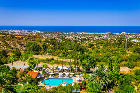 Aerial view of Beylerbeyi in Cyprusの写真素材
