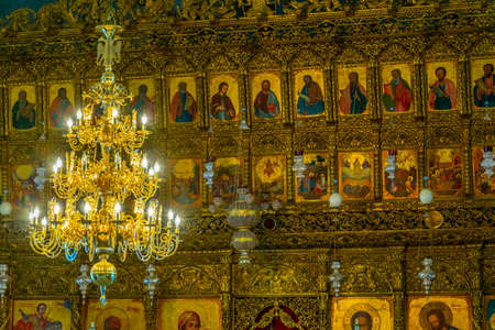 DIPKARPAZ, CYPRUS, AUGUST 27, 2017: Interior of the Monastery of Apostolos Andreas on Cyprus
