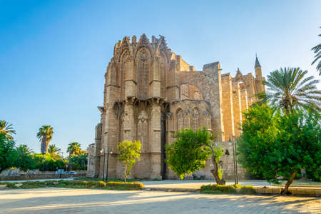 Old town of Famagusta with Lala Mustafa Pasa Mosque, Cyprus