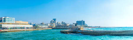 TEL AVIV, ISRAEL, SEPTEMBER 10, 2018: View of the old port of Tel Aviv, Israelのeditorial素材