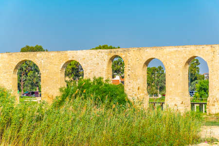 Kamares aqueduct in Larnaca, Cyprusの写真素材