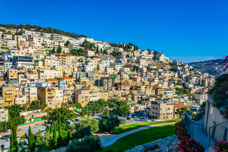 Aerial view of Jerusalem from the city of David, Israelの写真素材