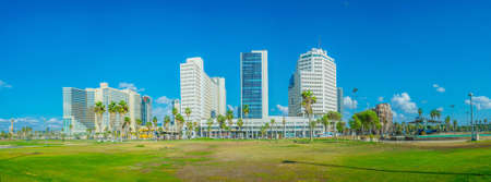 TEL AVIV, ISRAEL, SEPTEMBER 9, 2018: Hotels on seaside of tel aviv, israelのeditorial素材