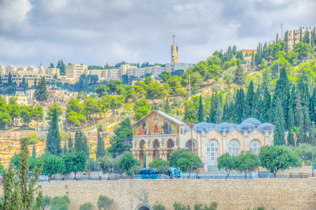 Gethsemane church in Jerusalem, Israelの写真素材