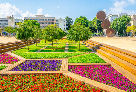 Habima square in the center of Tel Aviv, Israelの写真素材