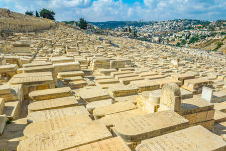 Tombs of the prophets situated on mount of olives in Jerusalem, Israelのeditorial素材
