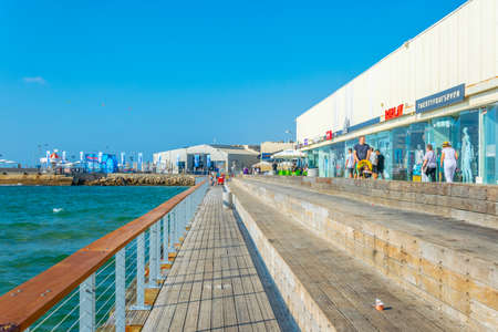 TEL AVIV, ISRAEL, SEPTEMBER 10, 2018: View of the old port of Tel Aviv, Israelのeditorial素材