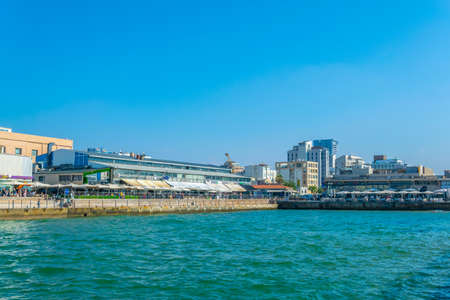 TEL AVIV, ISRAEL, SEPTEMBER 10, 2018: View of the old port of Tel Aviv, Israelのeditorial素材