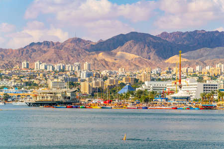 EILAT, ISRAEL, DECEMBER 30, 2018: Seaside of Eilat in Israelのeditorial素材